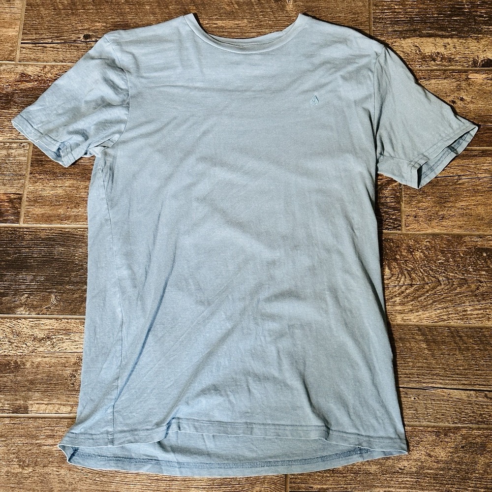 Volcom - T Shirt Men's Large L Light Blue Basic Long - See Measurements